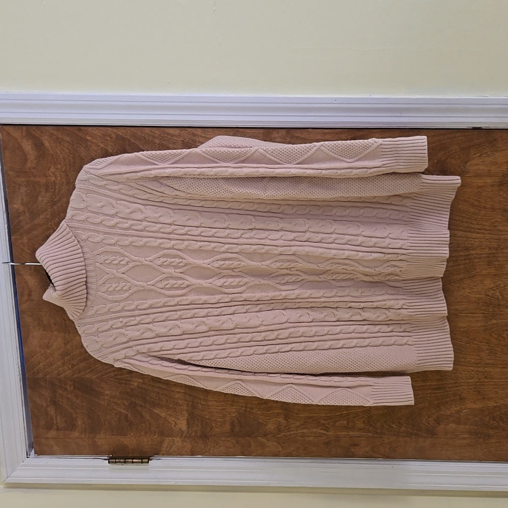 PrettyGuide Women's Cable Knit Turtleneck Sweater Beige XL